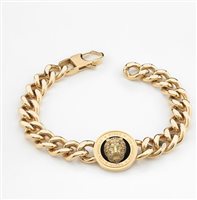 Bracciale Guess Uomo Lion King in Acciaio JUMB01 14JW YGBK